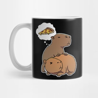 Capybara hungry for Pepperoni Pizza Mug